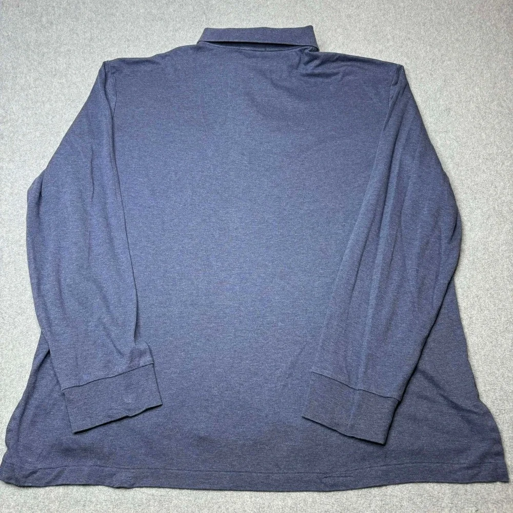 Polo Ralph Lauren‎ Mens Classic Soft Touch Long Sleeve Polo Shirt Blue Size XXL
